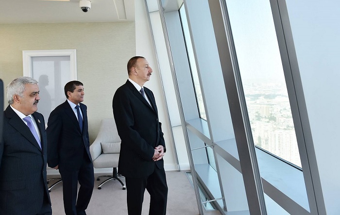 Prezident SOCAR-ın yeni binasının açılışında - Fotolar